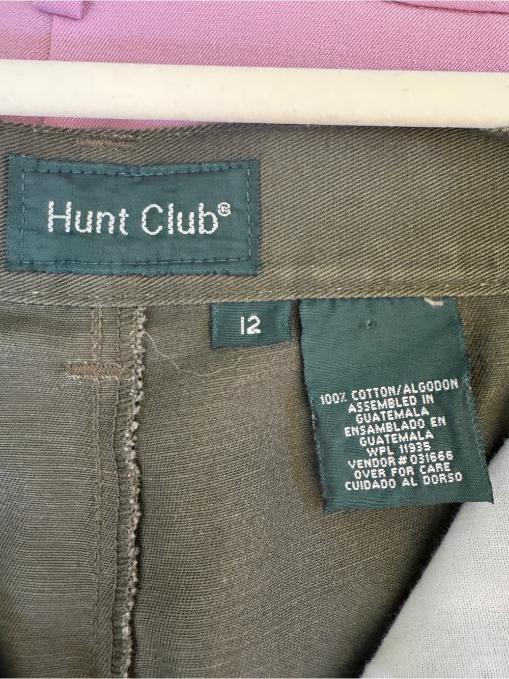 90s Pleated Trousers 12 Olive High Waist Tailored Menswear Vintage Hunt Club - Picture 8 of 14